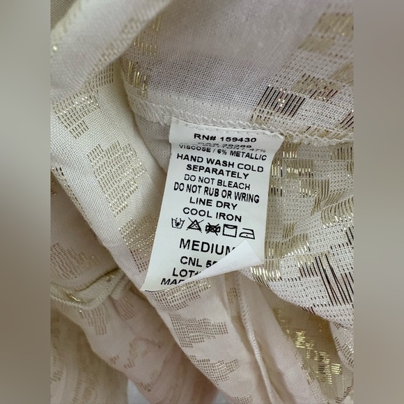 Elan Metallic Bell Sleeve Cover-Up Mini Dress size M - Picture 7 of 10